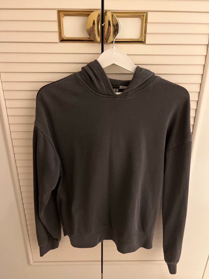 Kadın Gri Kapüşonlu Sweatshirt - Görsel 2