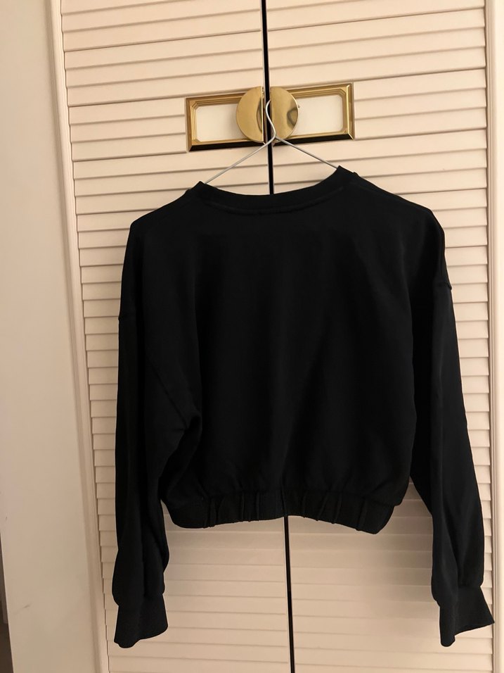 Siyah Kadın Salaş Sweatshirt - Görsel 4