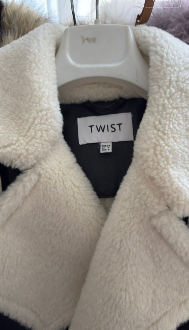 Siyah Deri Kürk Detaylı Kısa Kadın Ceket - Görsel 2