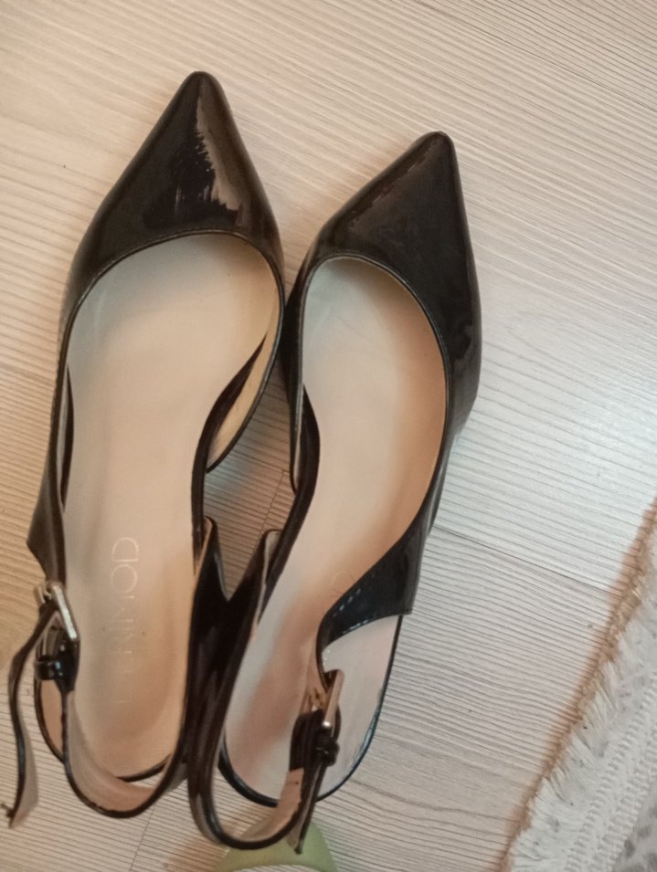 Siyah Tokalı Stiletto Platform Topuklu Kadın Ayakkabı - Görsel 3