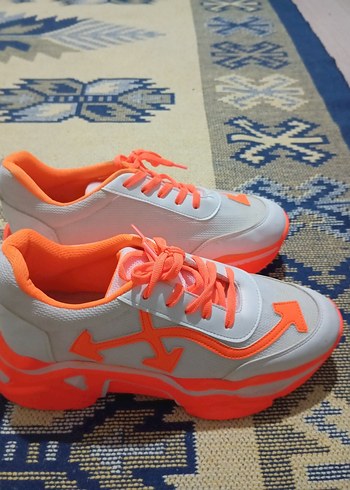 Renkli Platform Topuklu Spor Kadın Ayakkabı - Görsel 2