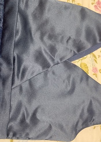 Drapeli Parlak Mavi Uzun - Görsel 2