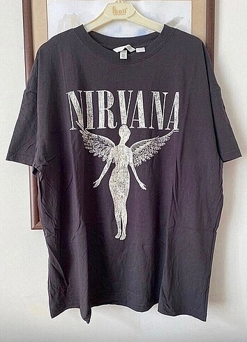 nirvana baskılı tişört