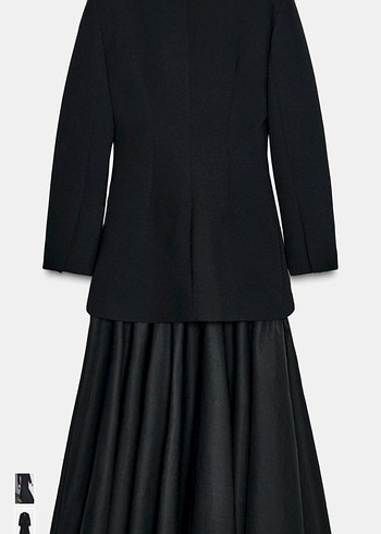 Kadın Siyah Uzun Kollu elbise - Görsel 2