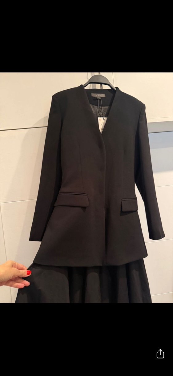 Kadın Siyah Uzun Kollu elbise - Görsel 3