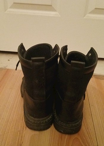 Siyah Deri Gotik Stiletto Topuklu Erkek Bot - Görsel 2