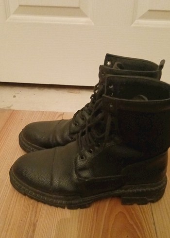 Siyah Deri Gotik Stiletto Topuklu Erkek Bot - Görsel 4