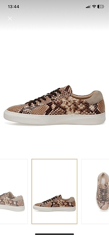 38 Beden kahverengi Renk Hakiki deri sneakers nine west