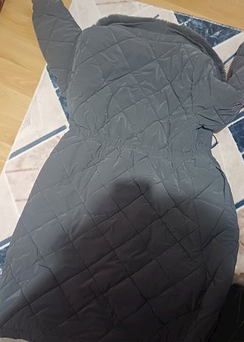 Gri Kapitone Kadın Kışlık Mont