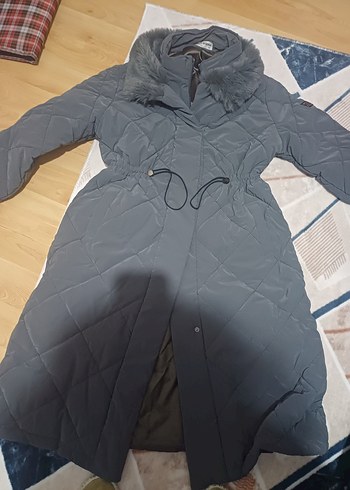 Diğer Gri Kapitone Kadın Kışlık Mont