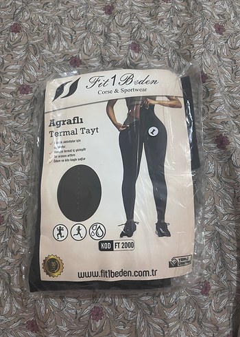 Agraflı Termal Siyah Tayt