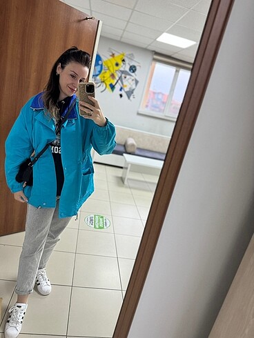 ipekyol İpekyol mavi yağmurluk trençkot