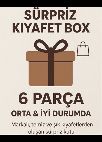 6 Parça Sürpriz Kıyafet Box - Orta & İyi Durumda