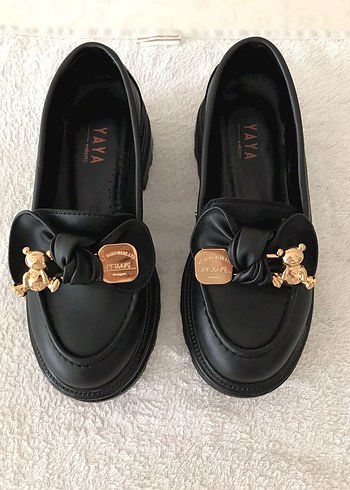 Altın Tokalı Kadın Blok Loafer