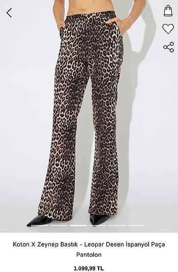 s Beden Koton leopar pantolon
