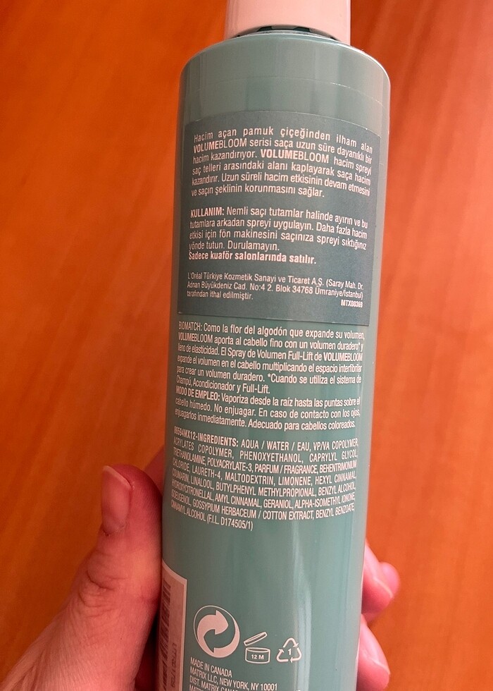 Matrix Biolage Volume bloom saç spreyi - Görsel 4