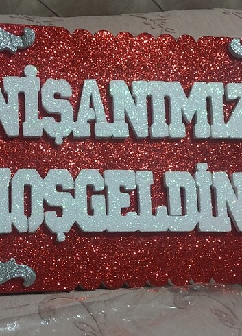 Nişanımıza hoşgeldiniz kapı süsü 