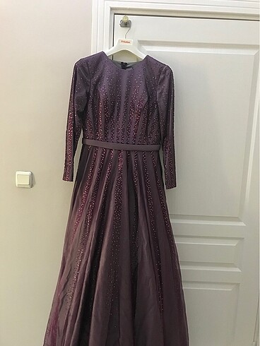 Abiye tesettür elbise - Görsel 11