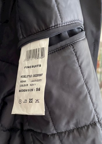 Düğmeli koyu lacivert Erkek Midi Ceket - Görsel 3