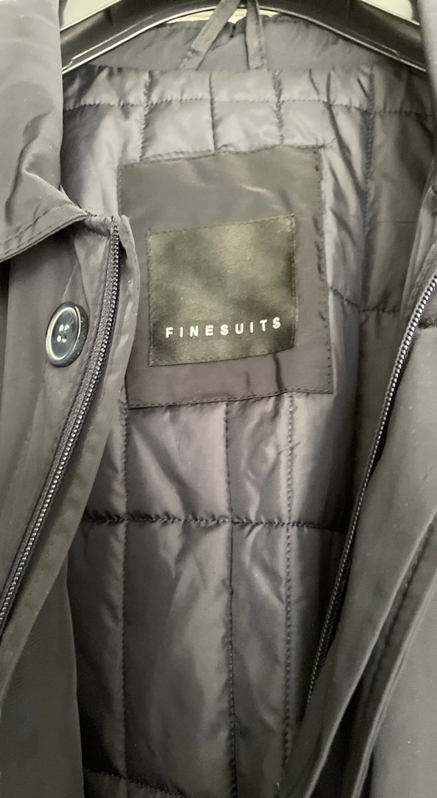 Düğmeli koyu lacivert Erkek Midi Ceket - Görsel 2