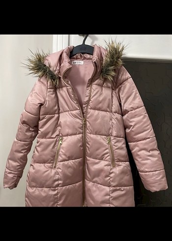 Kız Çocuk Pembe Kürklü Mont - Görsel 2