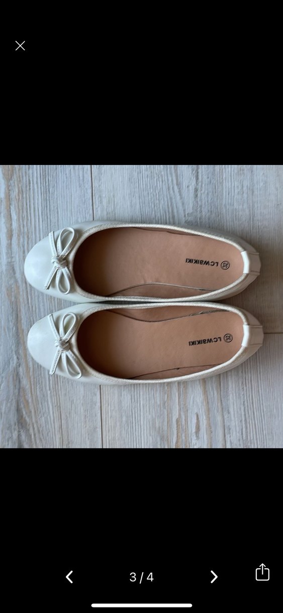 Kız Çocuk Beyaz Fiyonklu Babet - Görsel 2