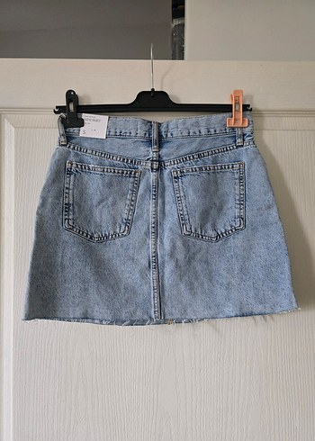 s Beden mavi Renk Mavi Denim Mini Etek Mango