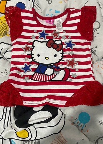 Hello Kitty Kiz Cocuk Renkli Hello Kitty Tisort