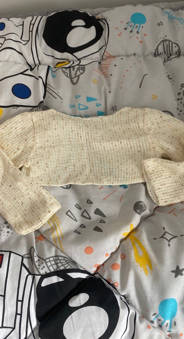 Kız Çocuk Bej Triko Bolero - Görsel 5