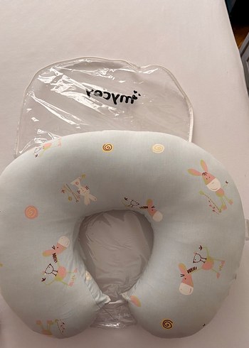 Desenli Gri Emzirme ve Hamilelik Yastığı - Görsel 3