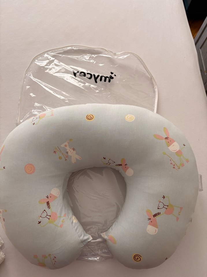 Desenli Gri Emzirme ve Hamilelik Yastığı - Görsel 3