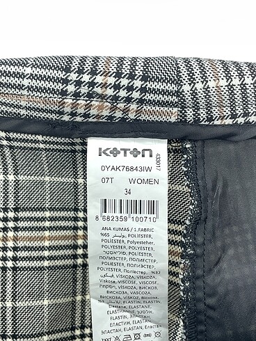 34 Beden çeşitli Renk Koton Mini Etek %70 İndirimli.