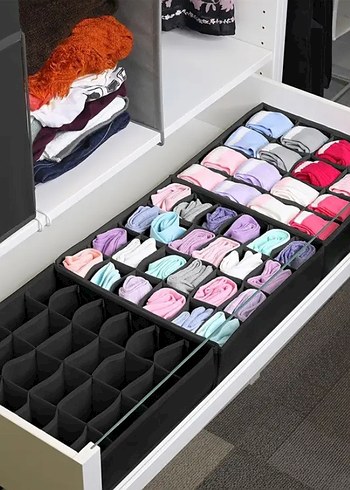 Gri Çok Bölmeli Dolap Düzenleyici - Görsel 3