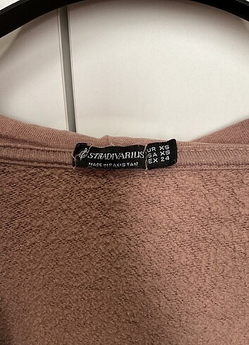 xs Beden kahverengi Renk stradivarius Kapüşonlu Sweatshirt