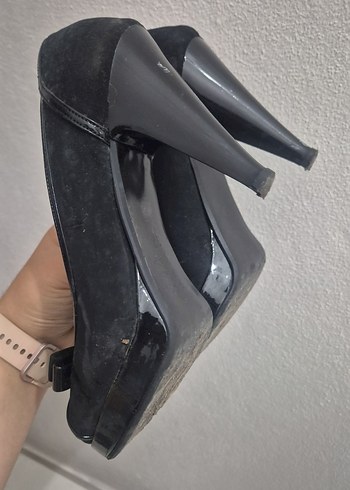Diğer Siyah Tokalı Stiletto Kadın Topuklu Ayakkabı