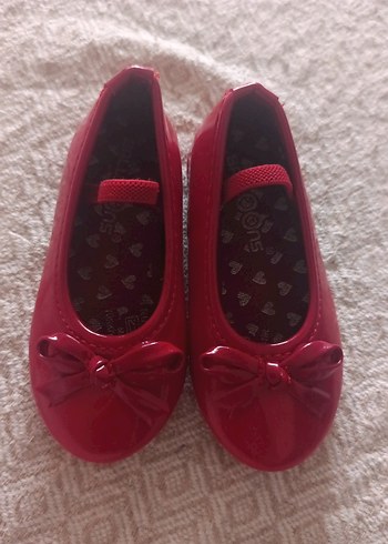 Kızlar için Kırmızı Fiyonklu Babet Ayakkabı - Görsel 3