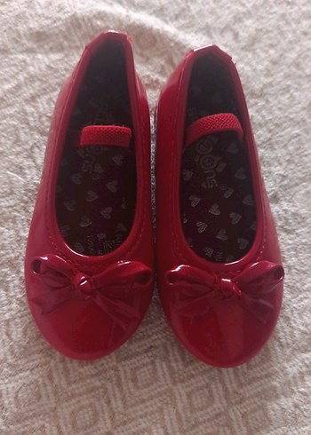 Kızlar için Kırmızı Fiyonklu Babet Ayakkabı - Görsel 2