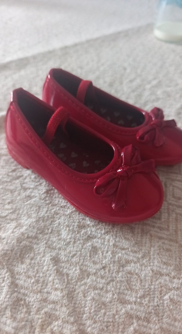 Kızlar için Kırmızı Fiyonklu Babet Ayakkabı - Görsel 4