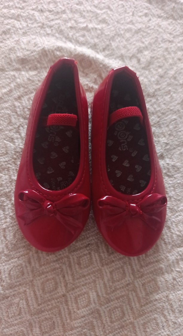 Kızlar için Kırmızı Fiyonklu Babet Ayakkabı - Görsel 2