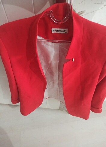 Modailgi kırmızı blazer ceket 