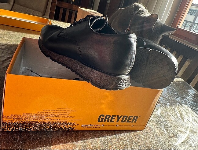 38 Beden Greyder siyah deri ayakkabı