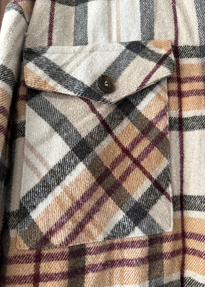 Temiz oduncu gömleği tunik - Görsel 3