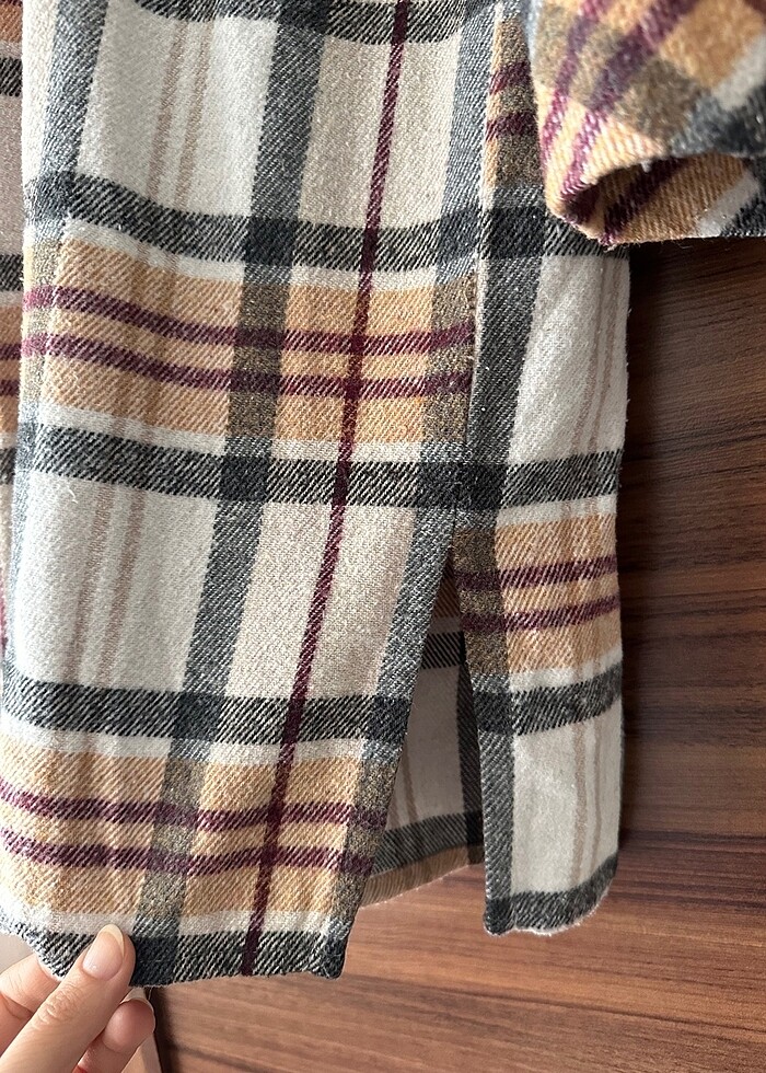 Temiz oduncu gömleği tunik - Görsel 4