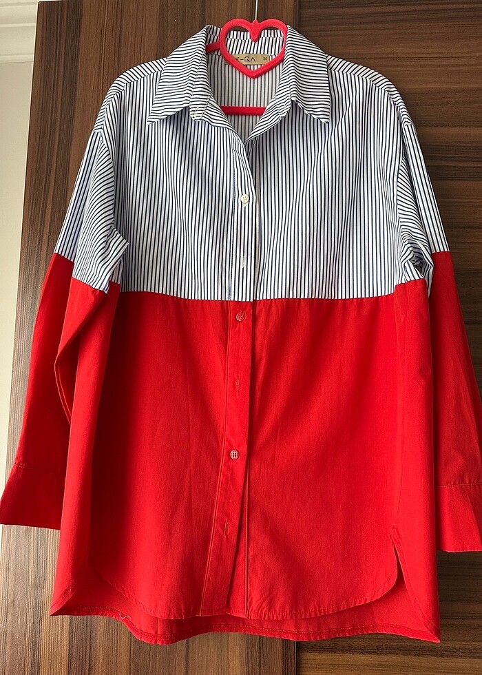 Çizgili tunik gömlek - Görsel 3