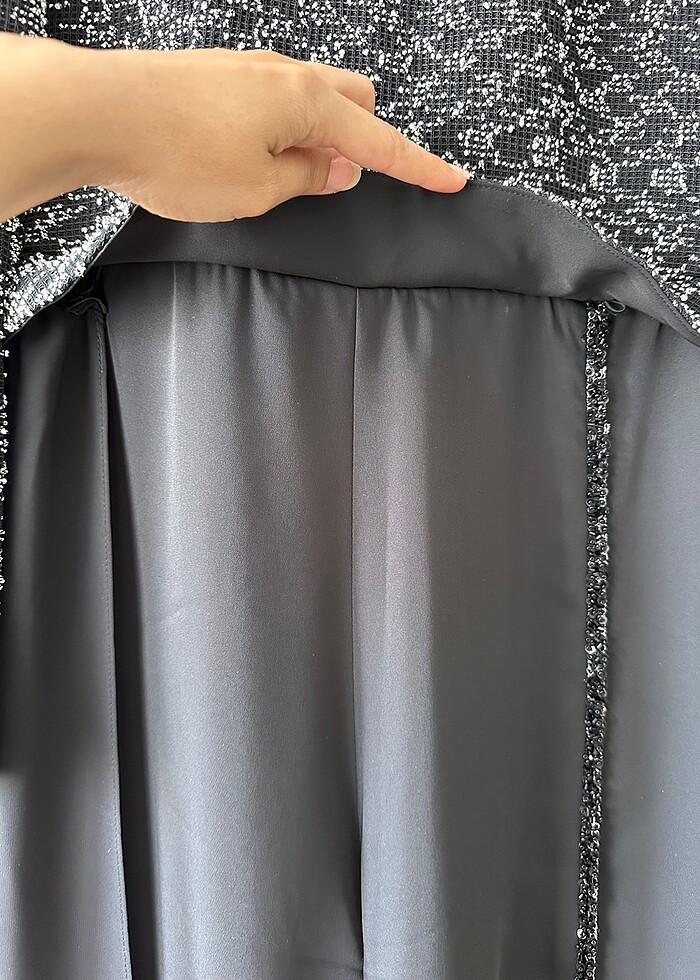 Tüvit özel tasarım şık siyah arkası seyyar kapaklı tulum - Görsel 3