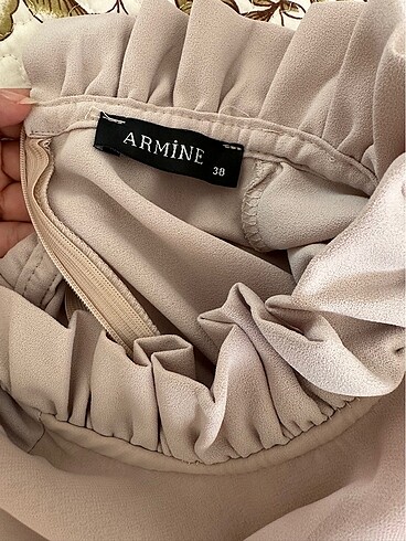 Armine sade bej renk asil tertemiz abiye elbise - Görsel 5