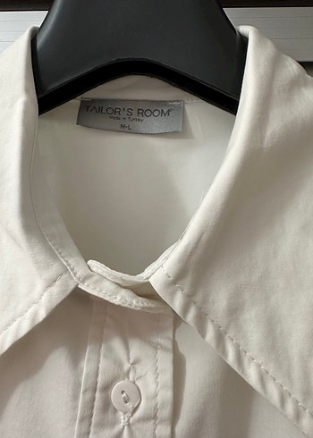 Kadın Beyaz Kemerli Klasik Gömlek - Görsel 5