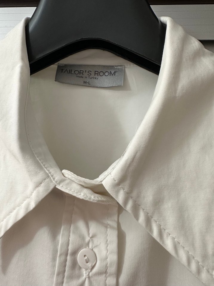 Kadın Beyaz Kemerli Klasik Gömlek - Görsel 5