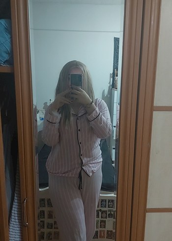 Pembe Midi Kadın Pijama Takımı