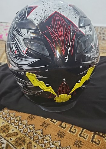 SHOEI Siyah Parlak Baskılı Motosiklet Kaskı - Görsel 4